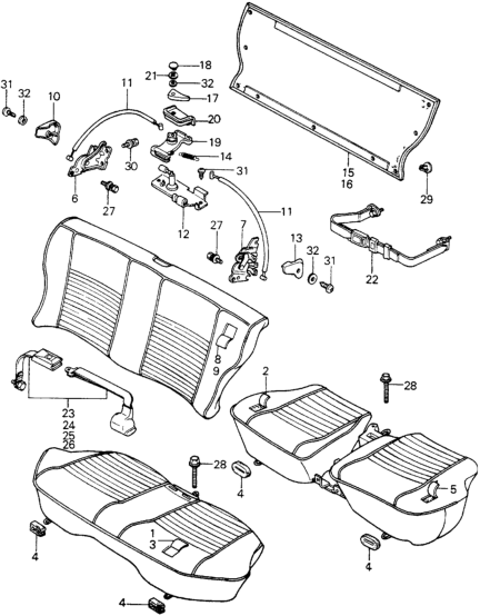 Honda 78140-SA3-003 Adjuster, L. RR. Seat