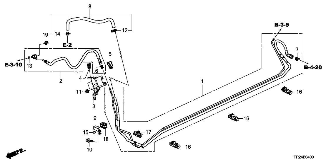 Honda 16723-RW0-A00 Bracket, Fuel Feed Hose