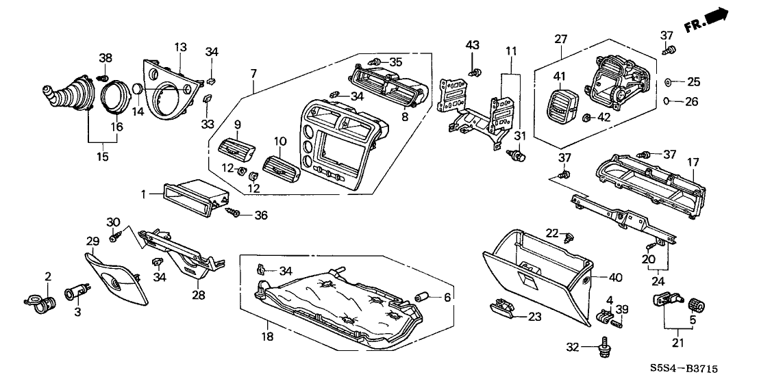 Honda 77255-S6D-E01 Cap, Center