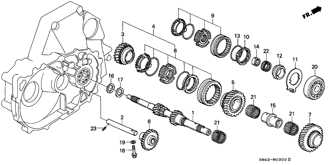 Honda 23442-PX5-A11 Gear Set, Mainshaft Third