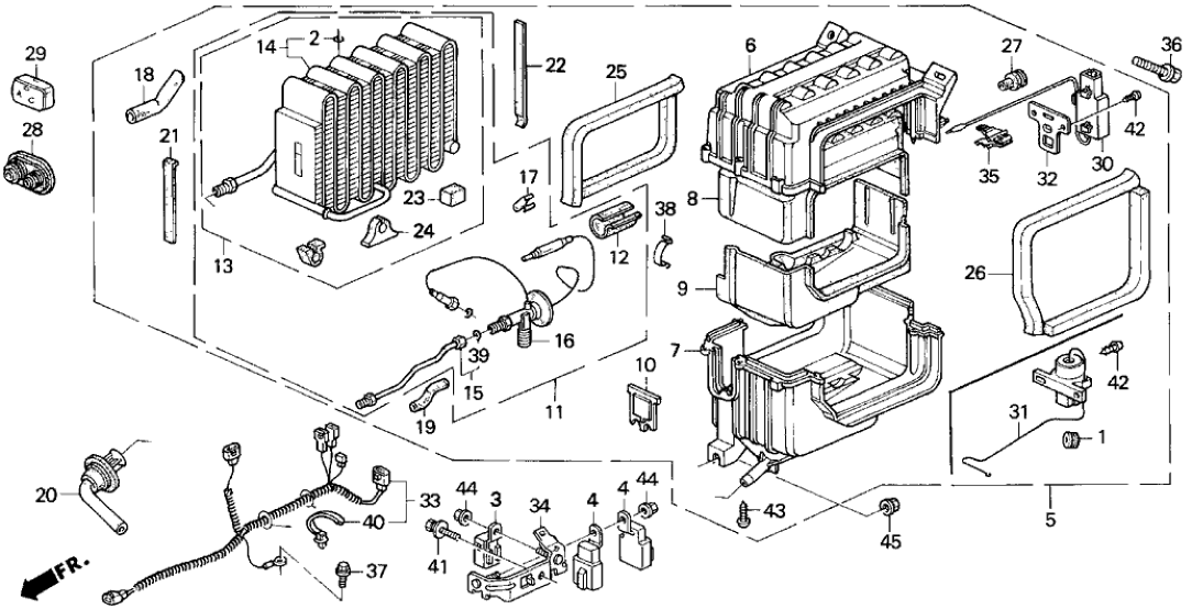 Honda 80201-SS0-A01 Case, Evaporator (Upper)