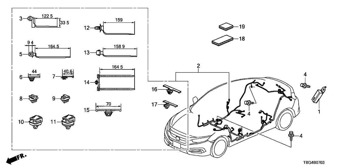 Honda 32107-TBG-A31 Wire Harn Floor