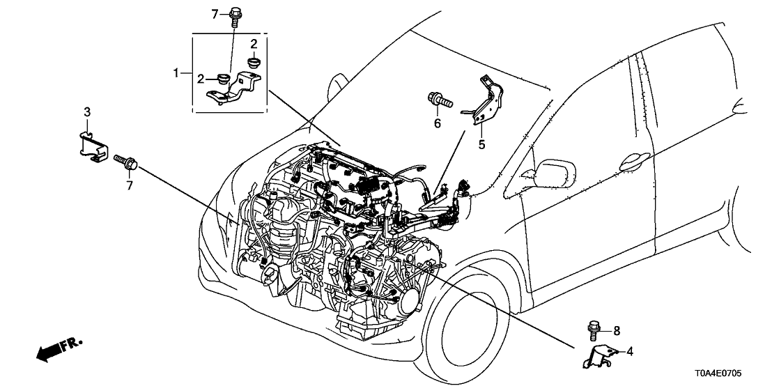 Honda 32762-5LA-A00 Stay,Dpr Hsg