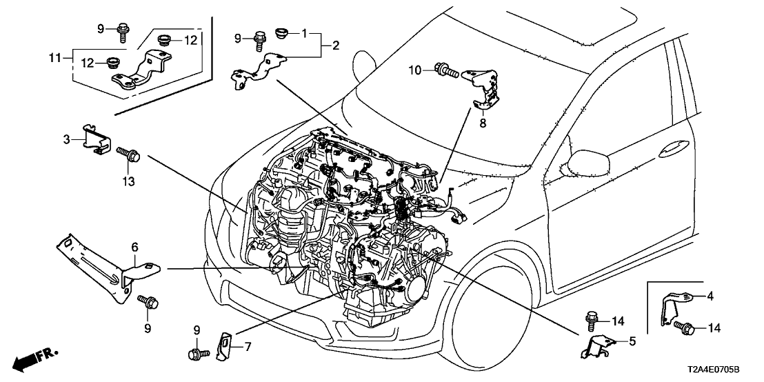 Honda 32751-5A2-A70 Stay(CVT),T/C Cas