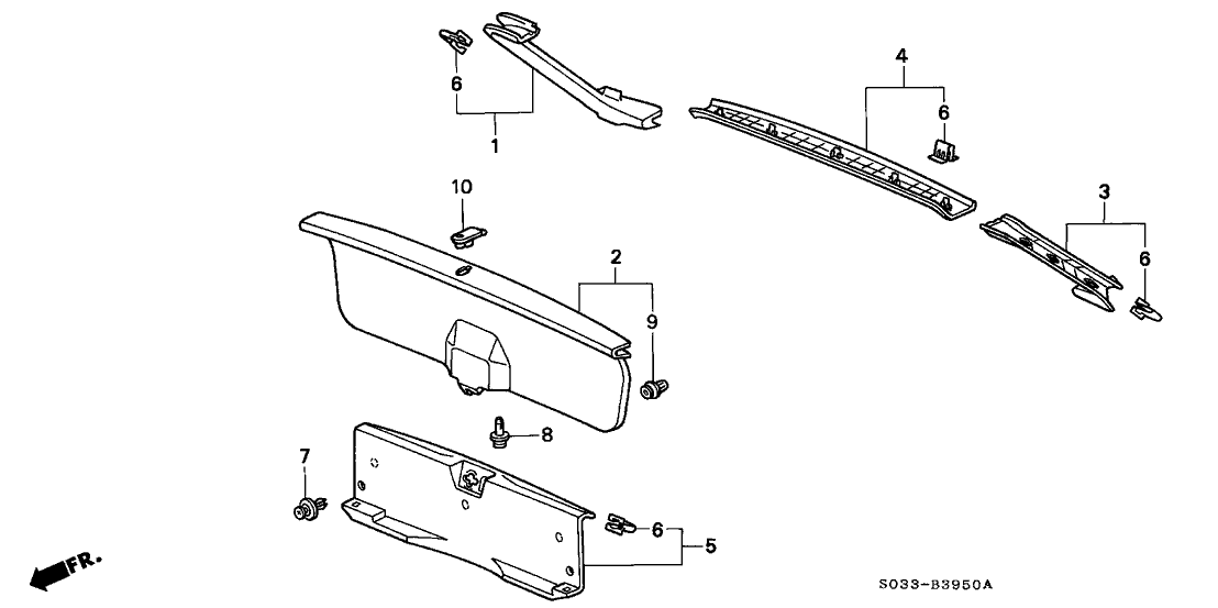 Honda 84440-S00-A00ZA Lining Assy., Tailgate *NH264L* (CLASSY GRAY)