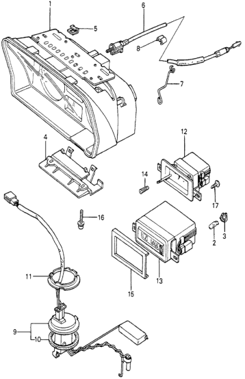 Honda 37800-672-025 Meter Unit, Fuel (Denso)