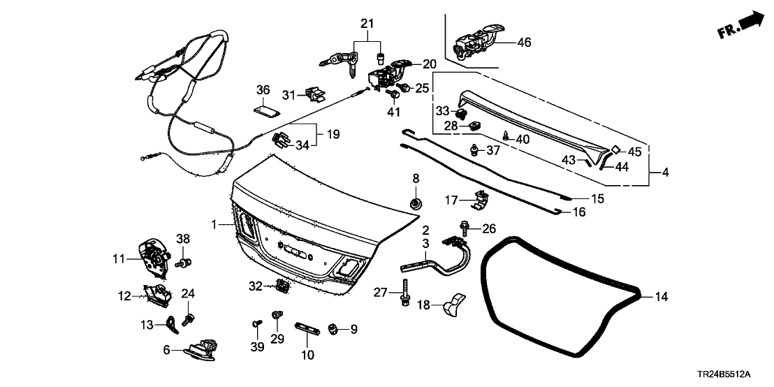 Honda 71703-TT1-A01 Double Face B