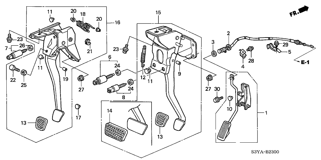 Honda 17932-S3Y-000 Clamp C, Throttle Wire