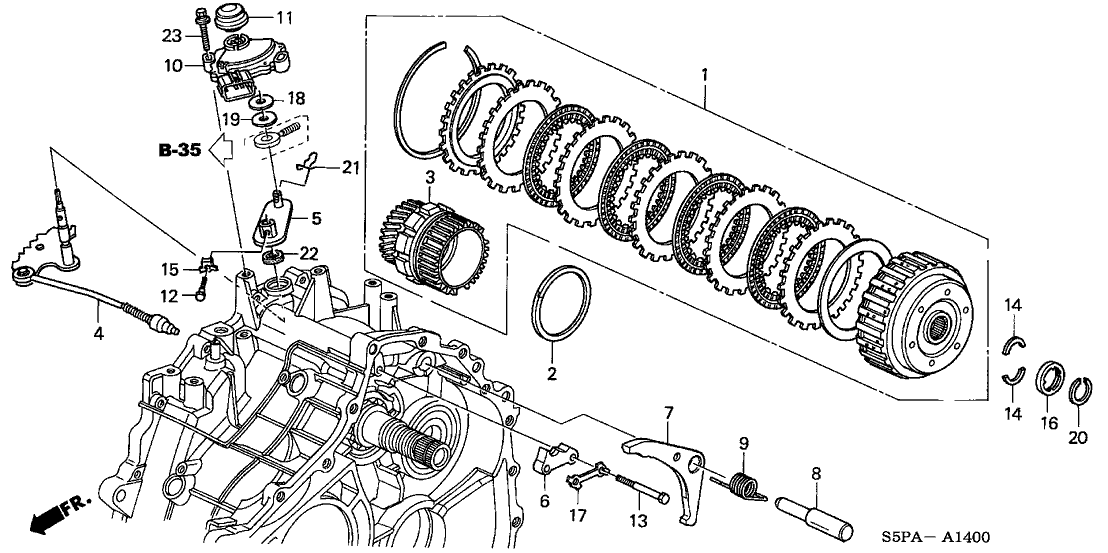 Honda 22020-PLY-337 Clutch Set, Starting