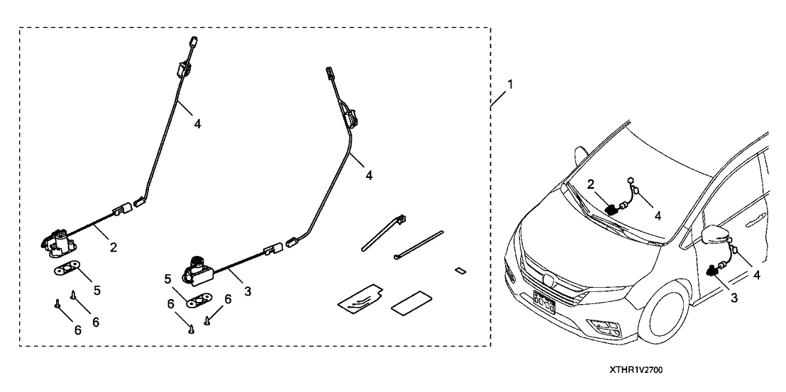 Honda 08V27-THR-10030 HARN, P-PRJ LT