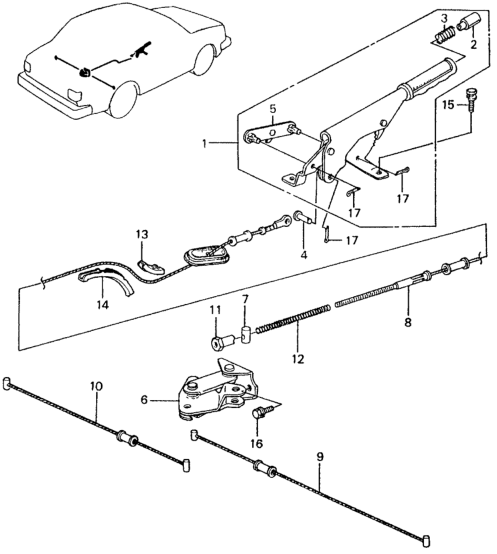 Honda 47105-SA4-030 Lever Assy., Parking Brake