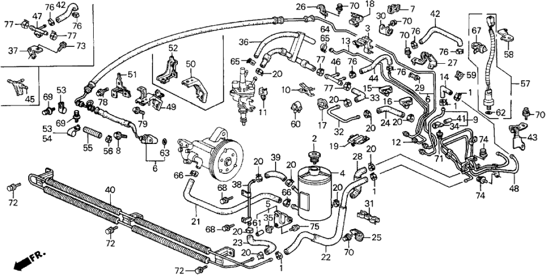 Honda 53779-SF1-953 Pipe, Power Steering Combination