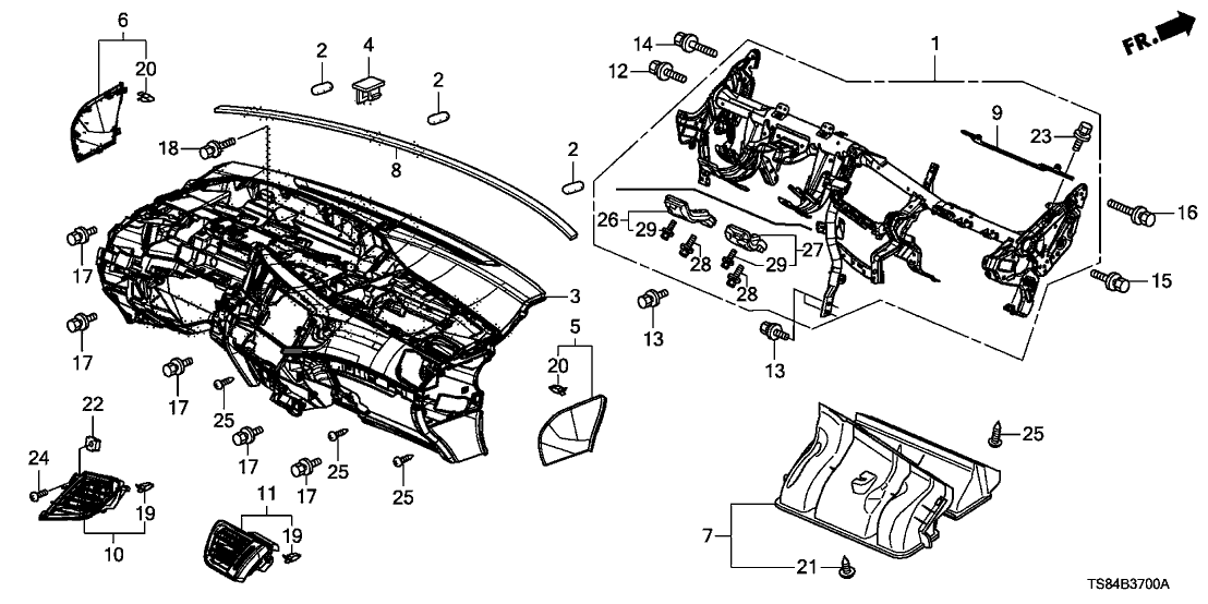 Honda 77100-TR6-A00ZN Panel Assy., Instrument (Typey)