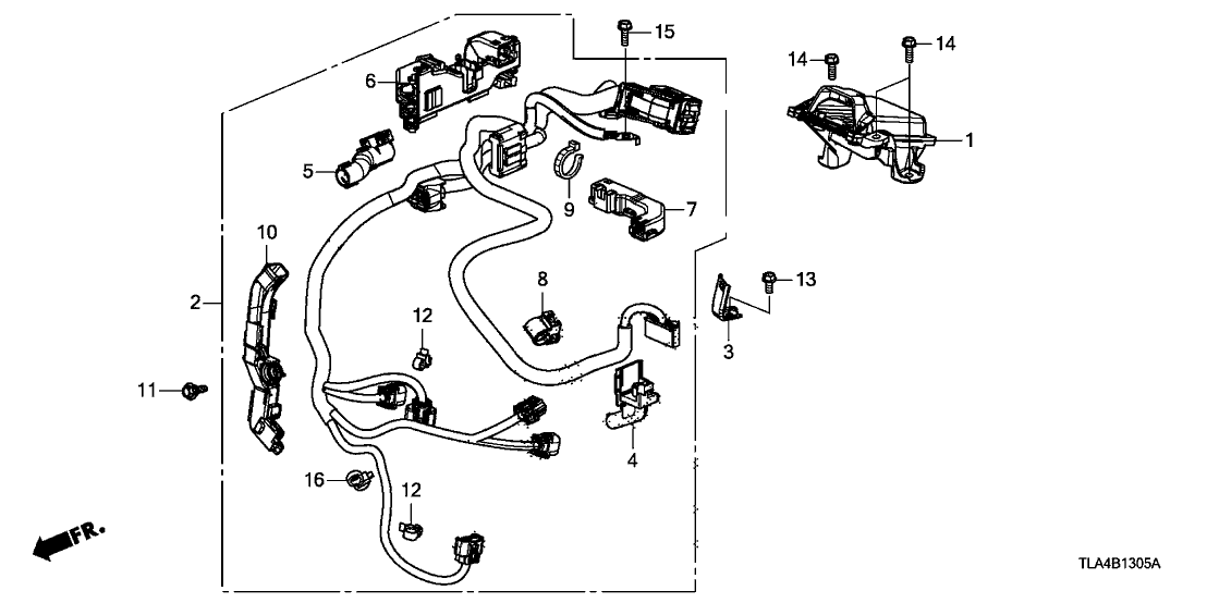 Honda 28158-5RG-300 Holder, Corrugated (10)