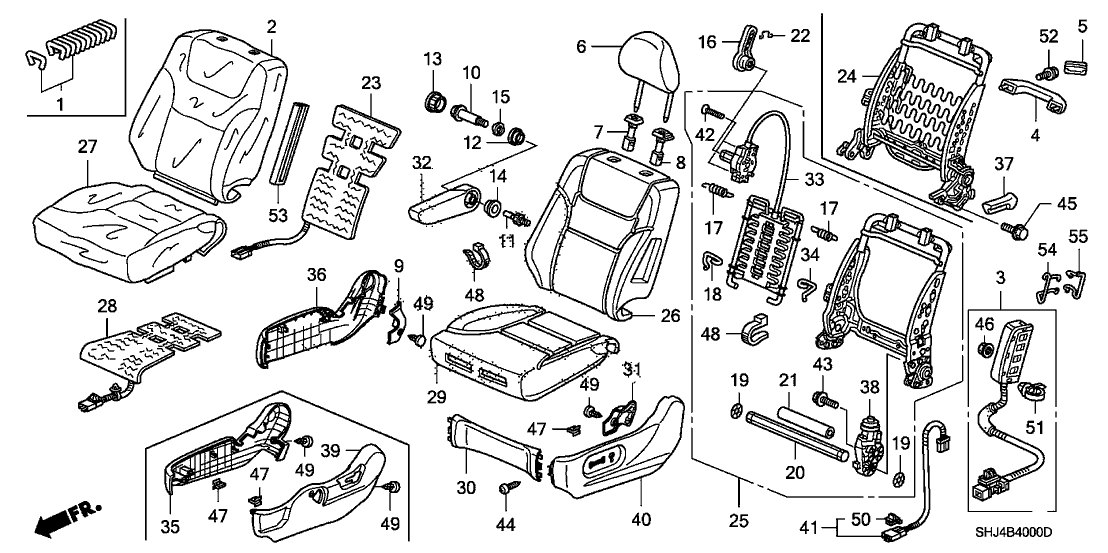 Honda 81713-SHJ-A21 Cord, FR. Seat (B)(Sub Cord)