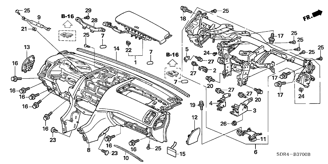 Honda 39542-SEA-000 Bracket, R. Navigation Unit (Upper)