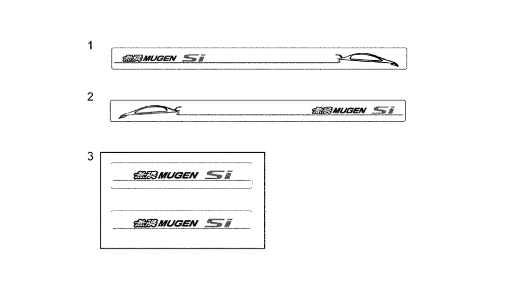 Honda 84220-XVJ-000 Garnish Set, RR. Side (Mugen)