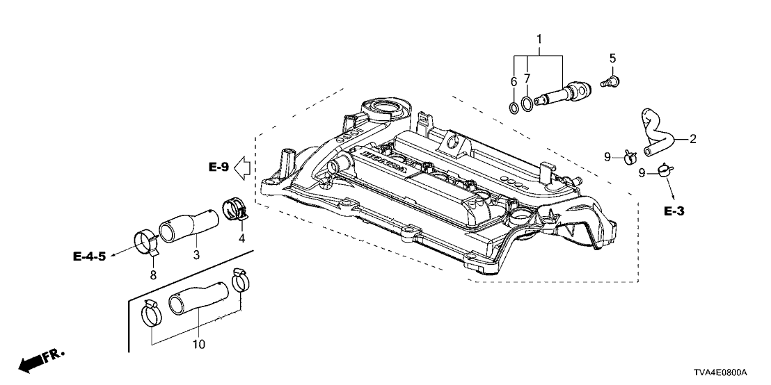 Honda 17152-6A0-A00 TUBE SET, BREATHER