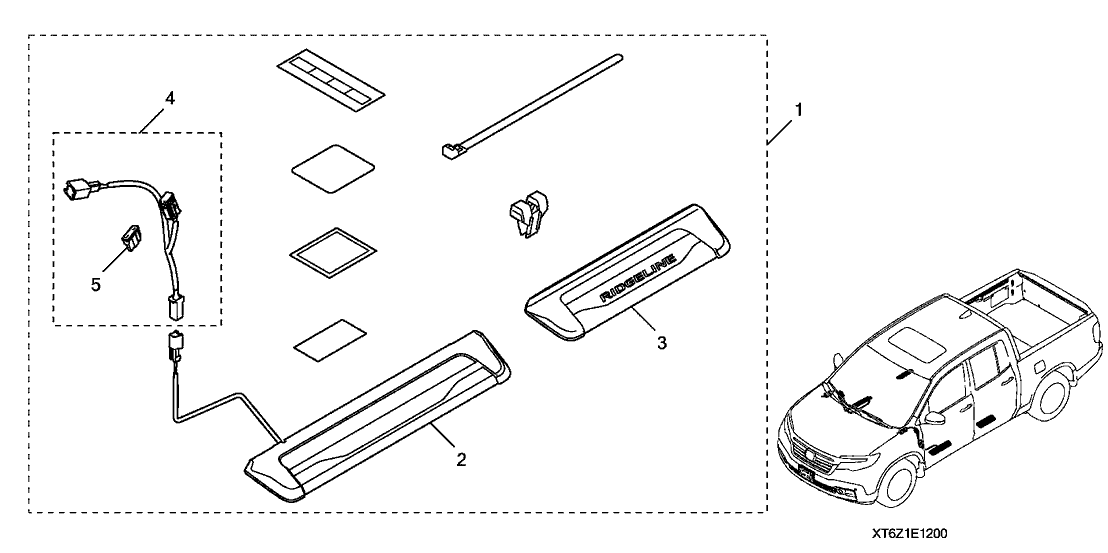 08E12-T6Z-1M001 Honda Garnish Assy., FR. Step