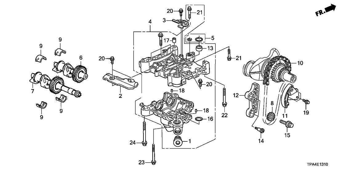 Honda 13406-6C1-A00 Holder Set, Balancer