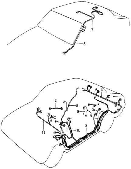 Honda 32107-692-902 Wire Harness, Side