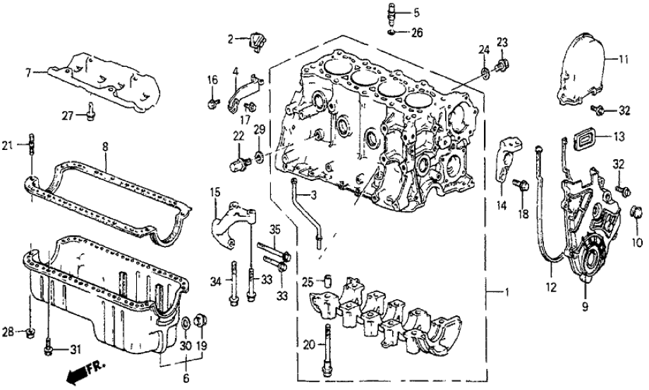 Honda 11000-PC6-030 Block Assy., Cylinder