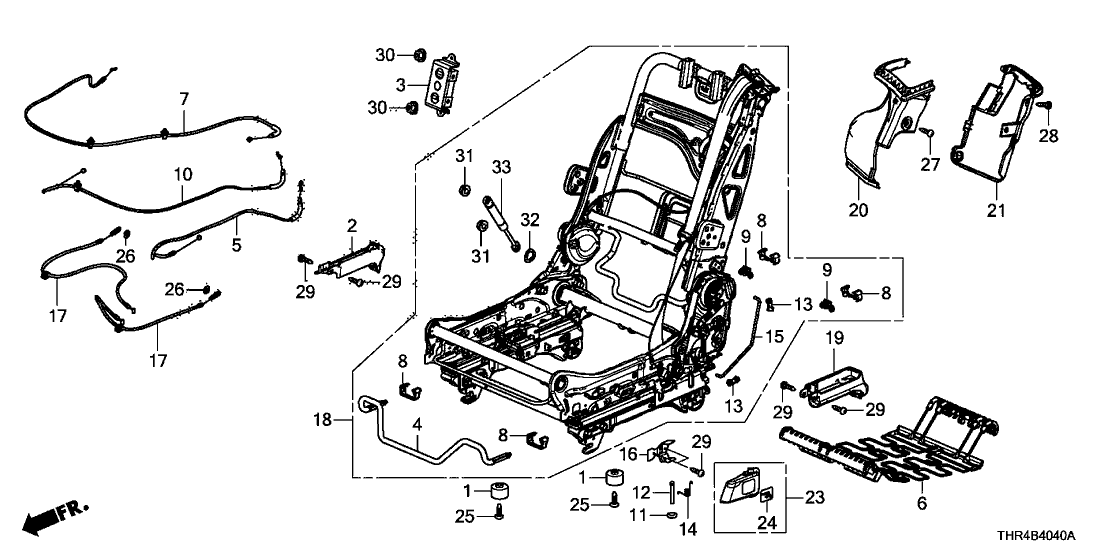 Honda 81702-THR-L01ZB FRAME, L- *NH900L*