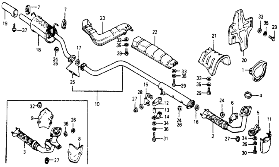 Honda 18307-671-013 Muffler, Exhuast