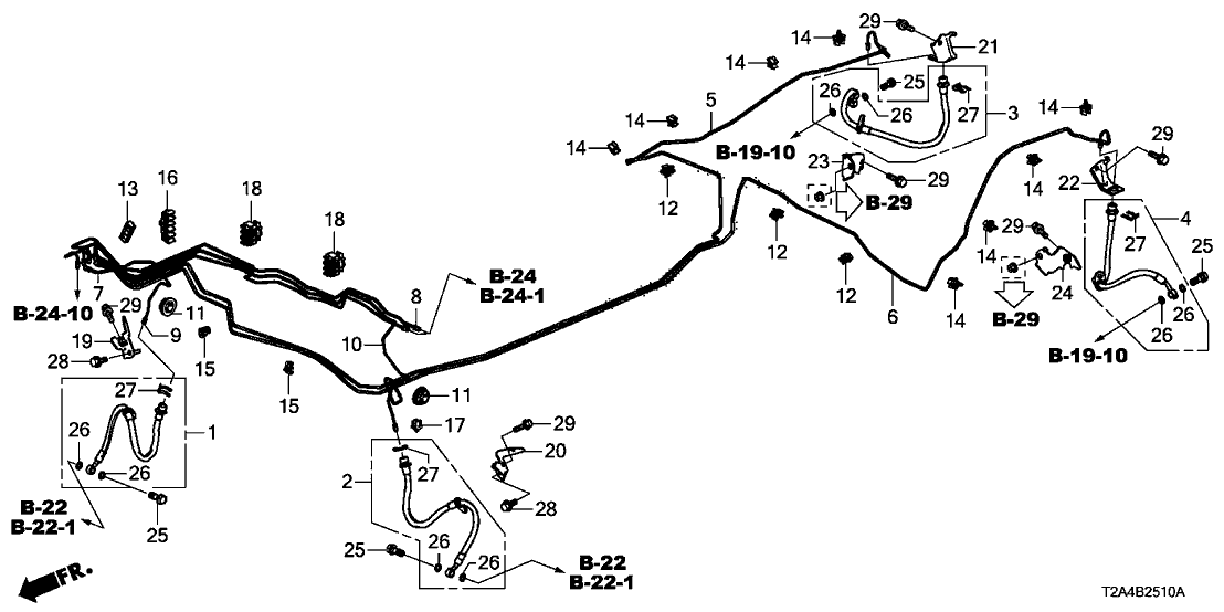 Honda 46377-T2A-Y00 Pipe X, Brake