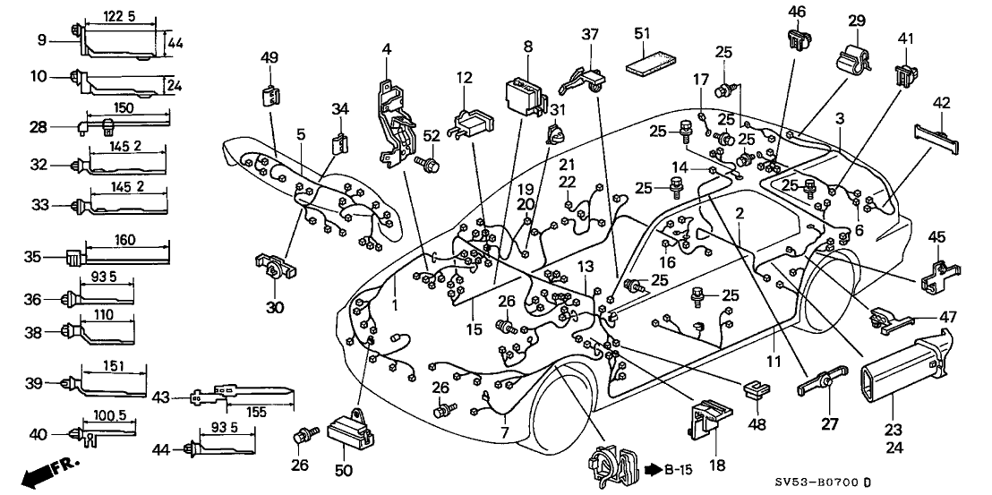 Honda 32751-SV5-A11 Wire Harness, Driver Door