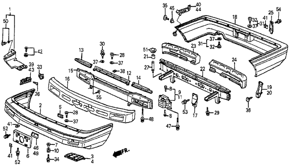 Honda 84111-SF0-670ZZ Face, Rear Bumper