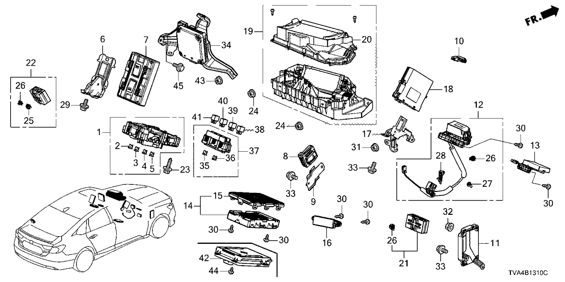 Honda 38809-TVA-AF1 Unit Assembly Bcm (Ser