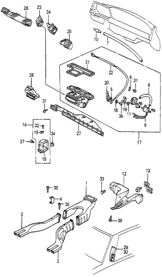 Honda 39562-SA5-670 Bracket, Heater Duct