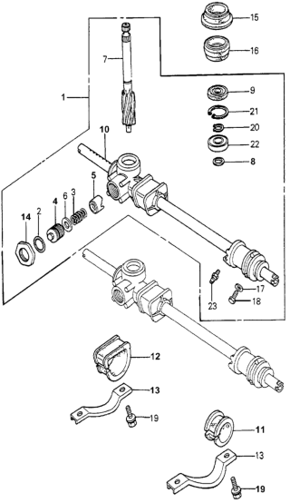 Honda 53427-689-003 Rack, Steering