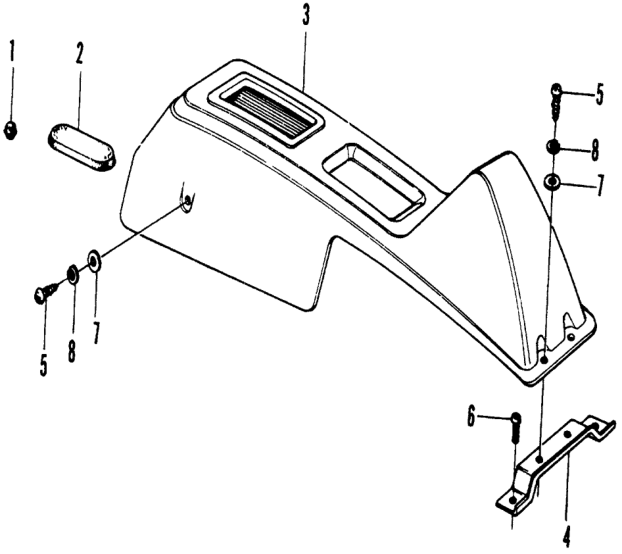 Honda 77721-634-920 Bracket, RR. Center Console