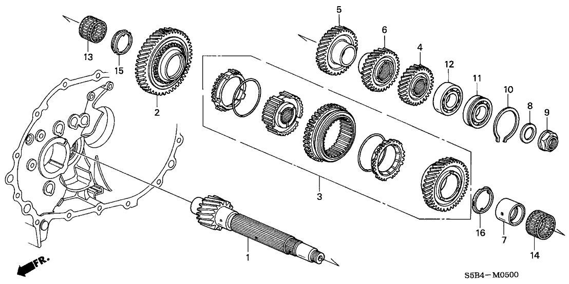 Honda 23432-PZB-305 Gear Set, Countershaft Second