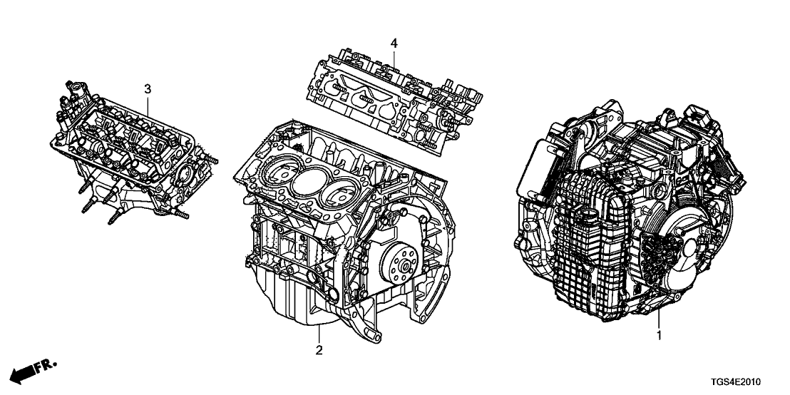 Honda 10004-5J6-A11 General Assembly, Front Cylinder Head