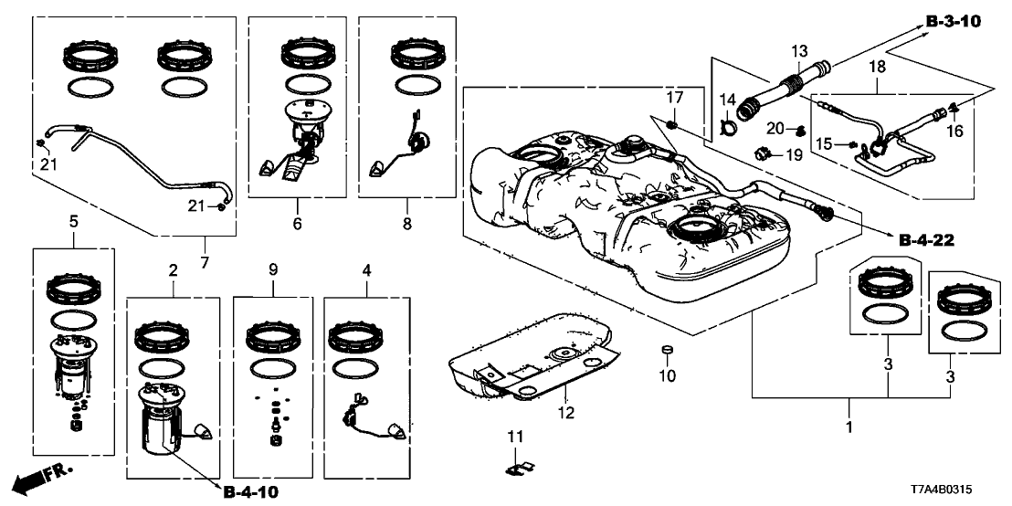 Honda 91595-T7X-A01 Clamp, Tube