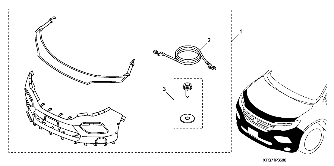 Honda 08P35-TG7-100R1 Hardware Kit