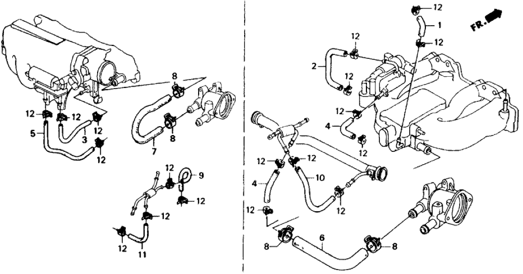 Honda 19528-PM5-A00 Hose B, Breather Heater