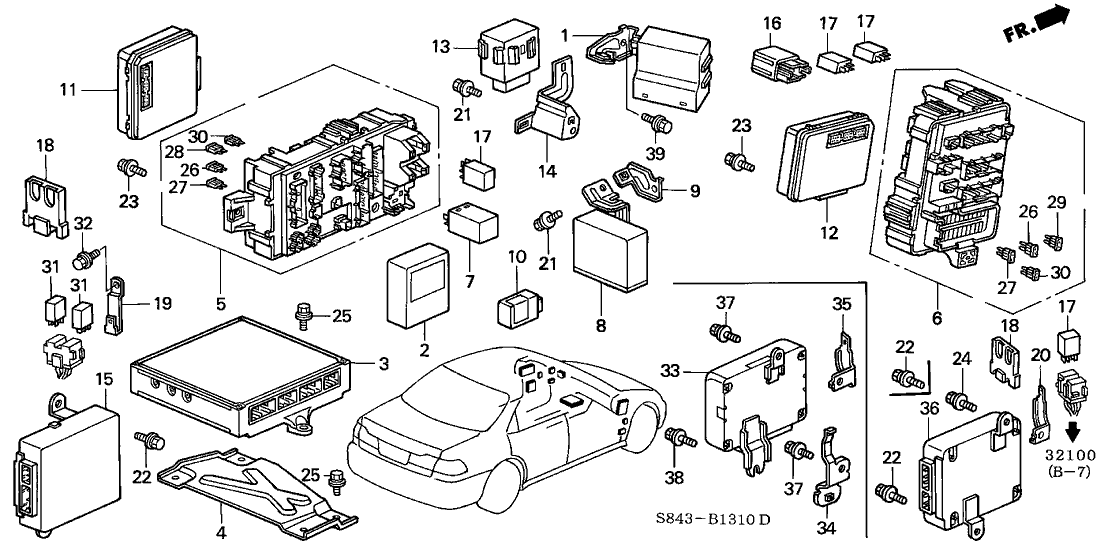 Honda 91756-S87-A00 Bracket, Relay Block (Micro Iso)