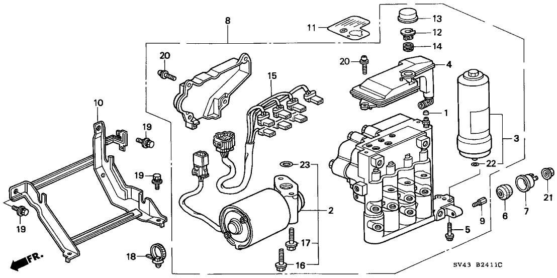 Honda 57115-SV7-A50 Bracket, Modulator