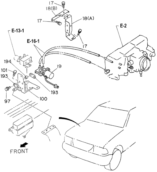 Honda 8-97104-740-1 Bracket, Vsv