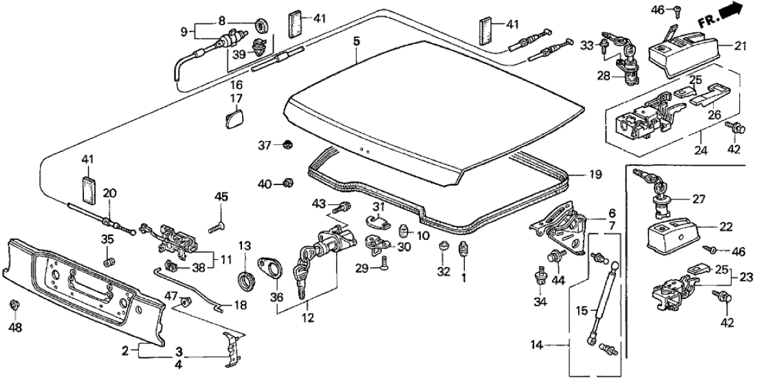 Honda 66142-SR2-300ZZ Bracket, L. RR. Panel Skirt (Upper)