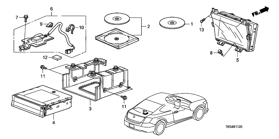 Honda 39546-TA0-A03 Unit Assy, Navigation DVD