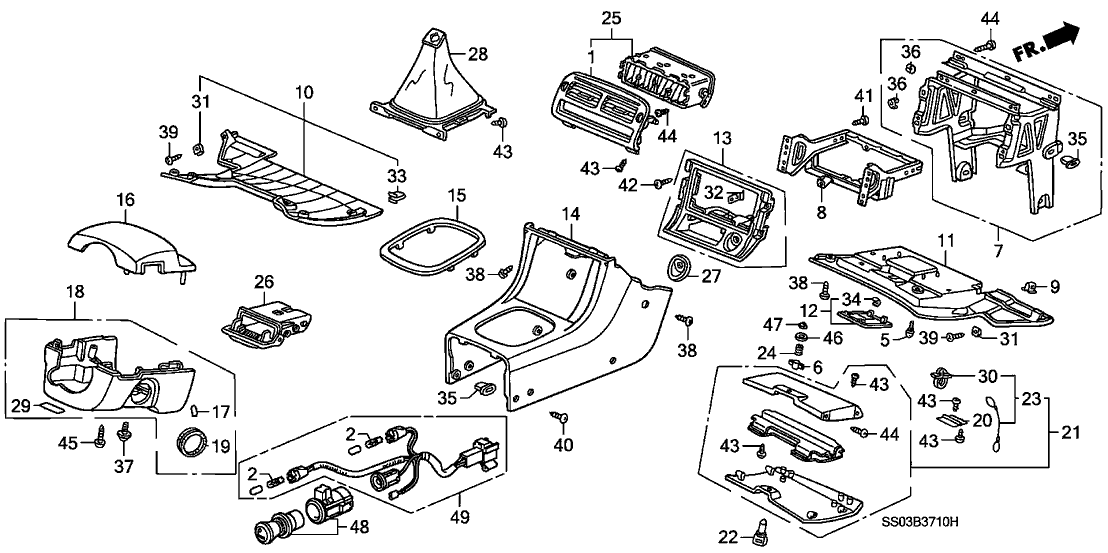 Honda 77299-SS0-000ZA Garnish, AT Escutcheon *NH1L* (BLACK)