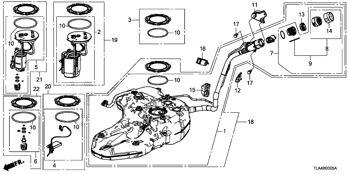 Honda 17044-TNY-A02 TANK, FUEL