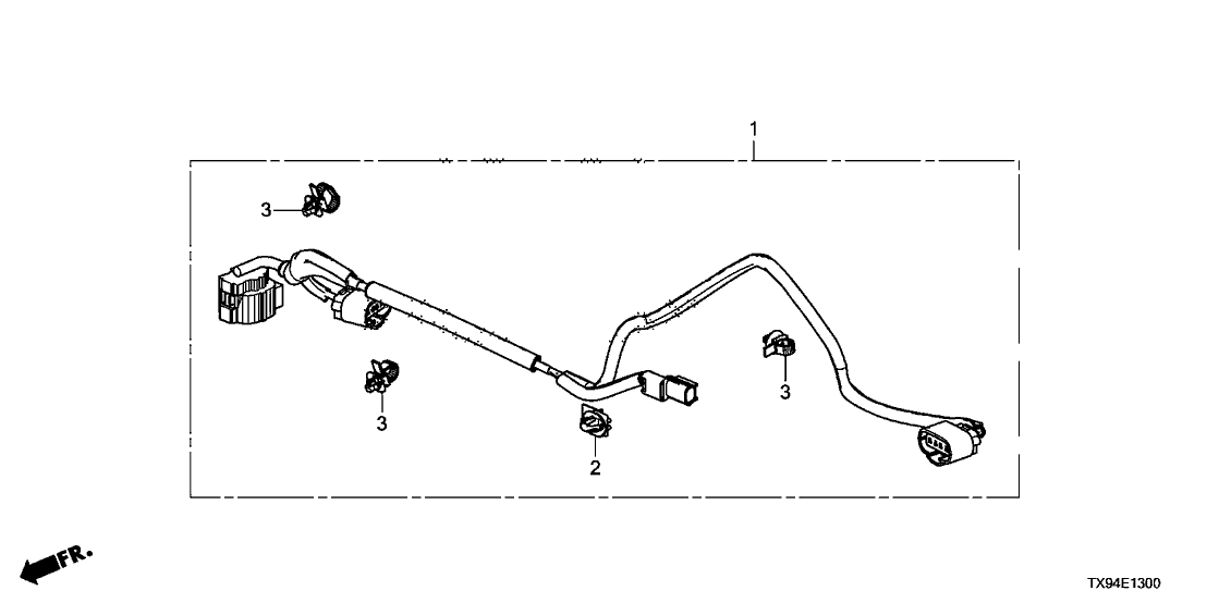 Honda 1N220-RDC-A00 Wire Harness, Battery Fan