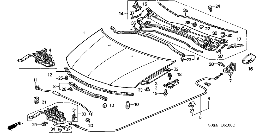 Honda 74202-S0X-A00 Seal A