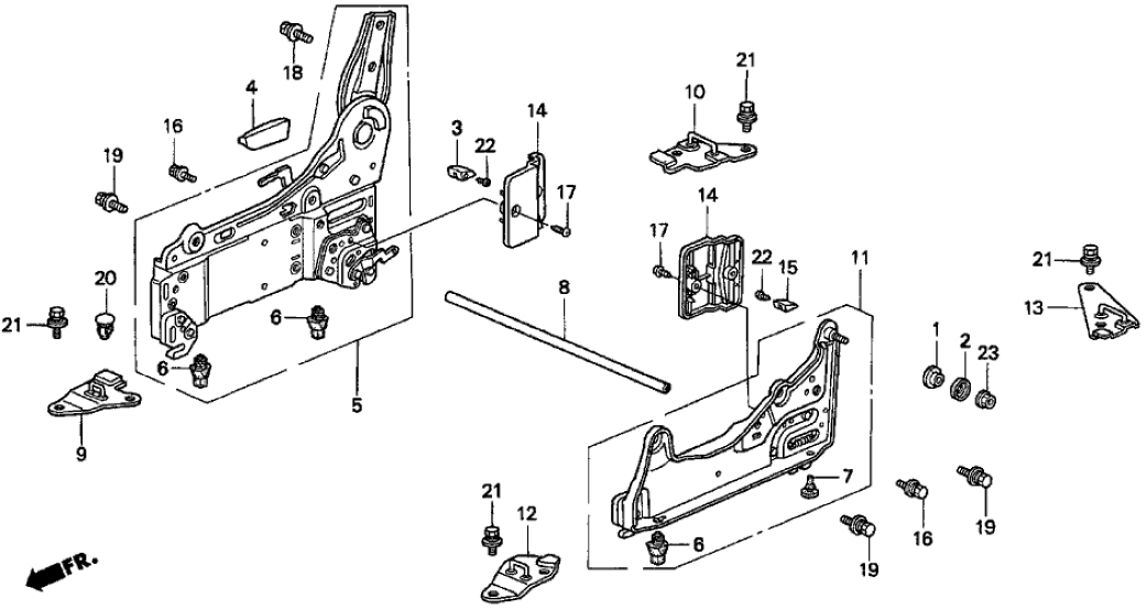 Honda 81290-SX0-A11 Lock, R. Middle Seat